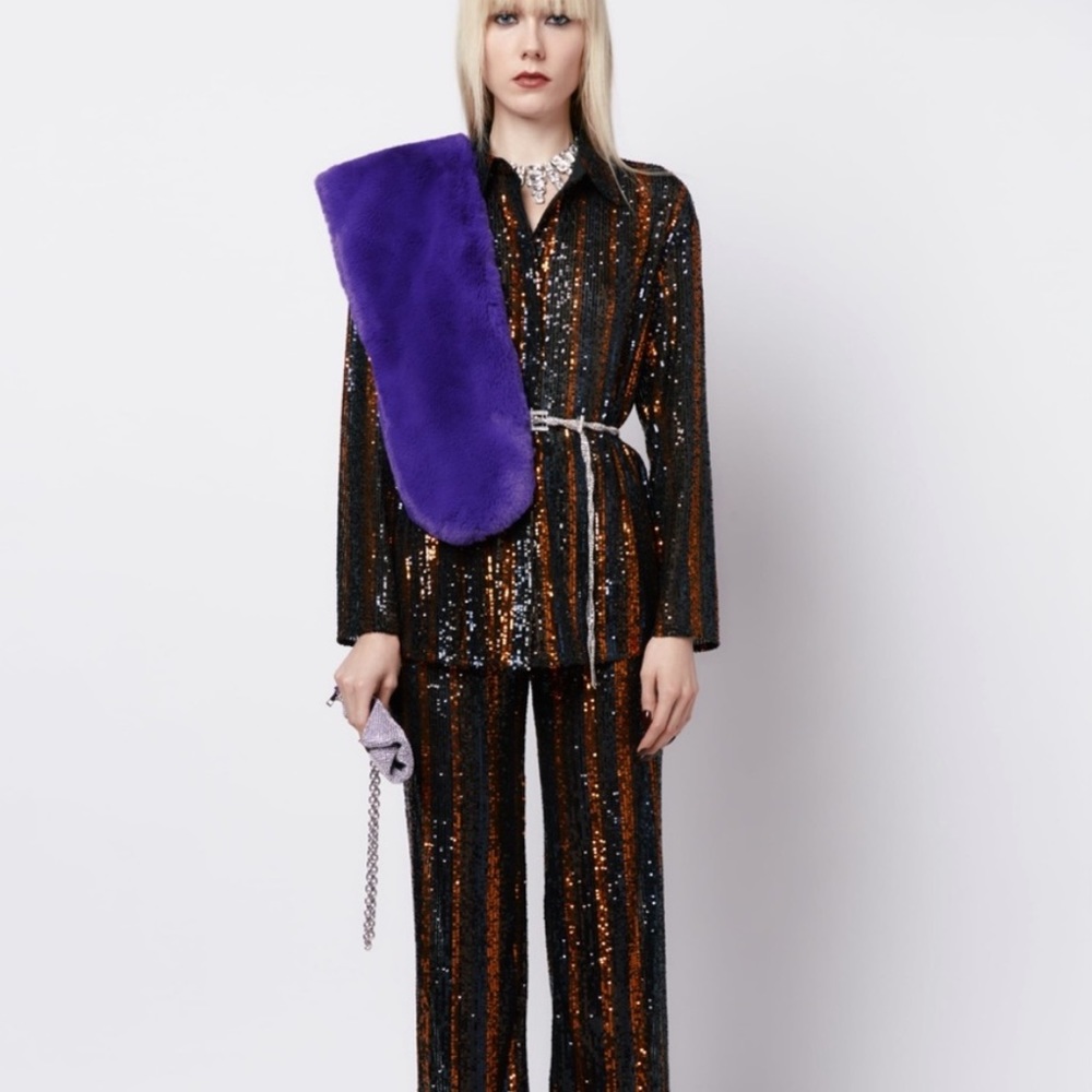 ZARA CO ORD SEQUIN PANT SET BLOGGERS FAVE